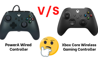 Xbox Core Wireless Gaming Controller vs PowerA Wired